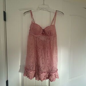 Vintage Victoria's Secret Pink Lace Chemise